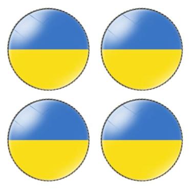 Imagem de HSQCEZ 4 pinos de bandeira da Ucrânia redondos 2,5 cm, alfinetes de lapela crachá de lembrança para chapéu e mochila de roupas, acessórios de broche de bandeira ucraniana, lembrancinhas de festa,