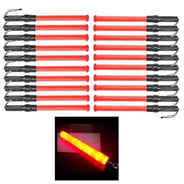 Imagem de Bastao Sinalizador Kit 20 Unidades Manobrista Transito Engarrafamento 