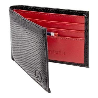 Imagem de Carteira Masculina Couro Pequena Slim Kartmen Cod 102, Vermelho