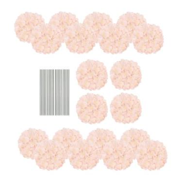 Imagem de Ｂｅｓｇａ Flores artificiais de hortênsia Arranjos florais decorativos, adereços de fotos com caule para decoração de casamento em casa do chuveiro, Rosa