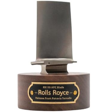 Imagem de Moderock Pás de motor turbojato de alta pressão RB199 autênticas, decorações militares, lembranças de aviação, presentes colecionáveis para entusiastas militares, pais, namorados (RB199-8.1 cm)