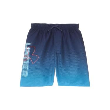 Imagem de Under Armour Vôlei com logotipo texturizado para meninos (crianças grandes), Azul-marinho meia-noite, XG
