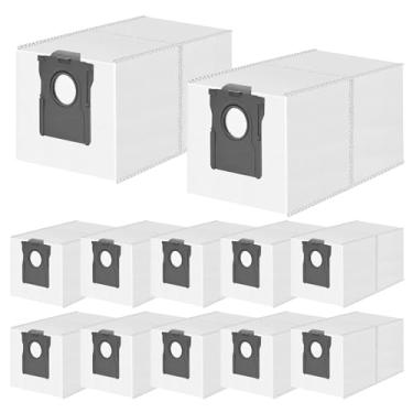Imagem de Pacote com 12 sacos de pó compatíveis com Dreame L50/X30/L20/L10s/L10/L10s Pro/L40 Ultra, L20/X40/X50 Ultra Complete, para aspirador de pó Mova P10/P50 Pro Ultra, substituição de sacos descartáveis de