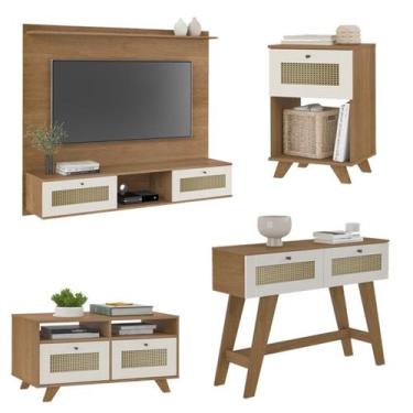 Imagem de Painel 72 Pol Aparador 2 Mesas TR4 Cinamomo Off White ARLY - Milani St