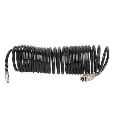 Imagem de Mangueira de Ar Recuada, 1/4 de Diâmetro Interno de Cobre, Não Emaranhado, Anti-torção, Mangueira de Compressor, 16,4 Pés, Preta (Pssoppxh4m0tzw8i-11)