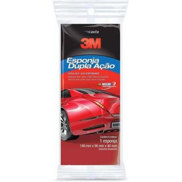 Imagem de Esponja Dupla Ação Alta Performance Limpeza Automotiva 3m