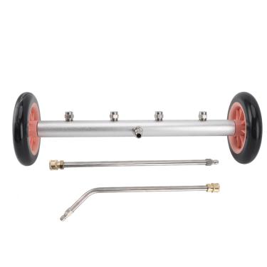 Imagem de Limpador de material rodante de 16 polegadas de alta pressão arruela de água vassoura com haste de extensão para traseiro SUV Caminhão Cleaning de aço inoxidável Bico de aço (Preto rosa)