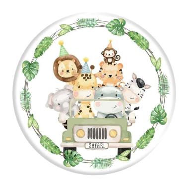 Imagem de Painel Redondo 3D Sublimado Safari Frd-371