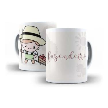 Imagem de Caneca Porcelana Fazendeiro Profissão Coleção Cute Presente - Villa Ca
