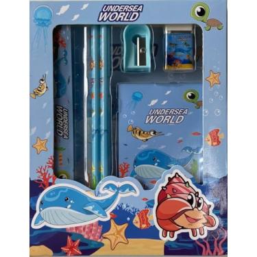 Imagem de Kit Material Infantil Escolar (Azul)