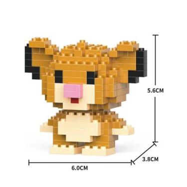 Imagem de Brinquedo Blocos de Montar Infantil Brinquedo Educativo Animais De Bri