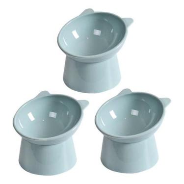 Imagem de Comedouro Bebedouro Elevado Anti Engasgo Pet Gato Cachorro Kit e Unida