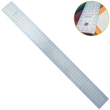 Imagem de Regua Corte 05x50cm Gravada A Laser Patchwork Cartonagem AZT - LAPIDAR