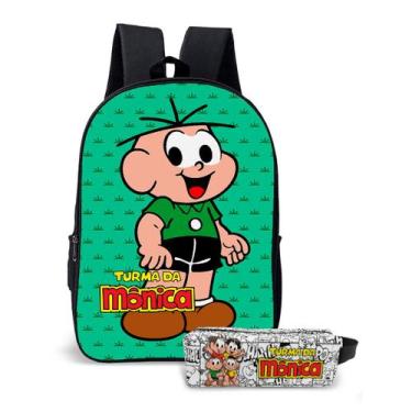 Imagem de Kit Mochila com Estojo Escolar Infantil Estampa Clássica Brasileira Me