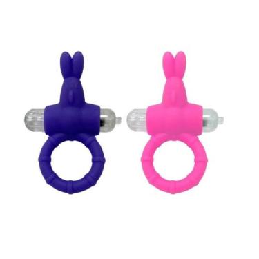 Imagem de Anel Silicone Vibração Rabbit Youvibe Vipmix, Azul