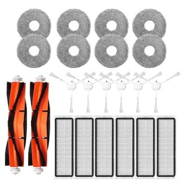 Imagem de Kit de substituição compatível com Xiaomi S10+/S10 Plus Acessórios de robô aspirador de pó Escova principal, escova lateral, pano de esfregão, peças de filtro HEPA (22 peças)