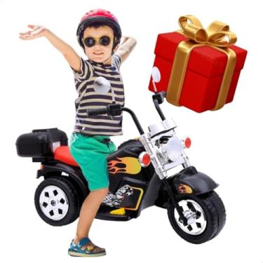 Imagem de Mini Moto Motoca Elétrica Infantil Menino Menina Harley Com Luz Som Sirene Baú Marcha Ré Presente Natal Criança 3 4 5 Anos Até 30kg Bateria Recarregável + Carregador Motinha INMETRO