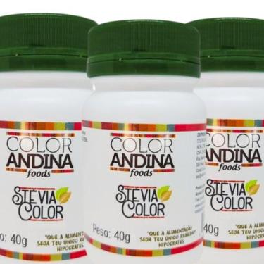 Imagem de KIT 3 Adoçante Stevia sem amargor em Pó 40g Natural Vegano - Color And