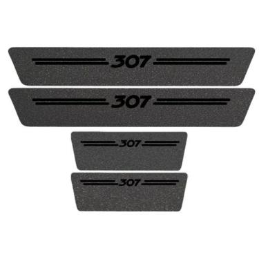 Imagem de Kit Soleira Protetora Porta Premium Black PVC - 307 - Jhow Adesivos