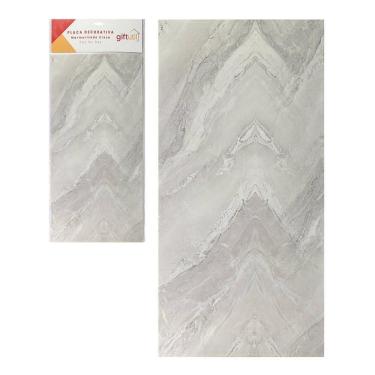 Imagem de Placa Decorativa Papel De Parede Marmorizada Cinza 30x60cm