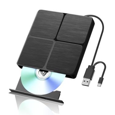 Imagem de Alphami Unidade Blu Ray externa, gravador Bluray USB 3.0 e tipo C, unidade Blueray/DVD externa para PC, CD DVD Blu Ray Player externo compatível com Windows XP/7/8/10/11, Linux, Mac OS