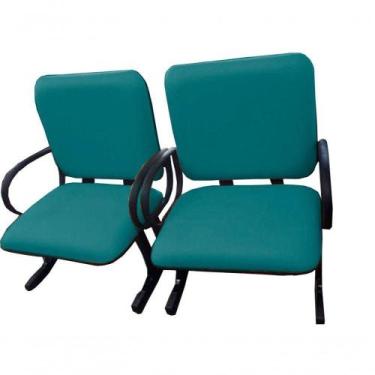 Imagem de 02 Cadeiras Para Escritório Para Obesos Até 250kg Verde - DESIGN OFFIC