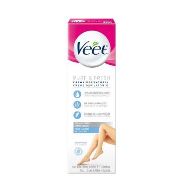Imagem de Creme Depilatório Veet Pure & Fresh Pernas e Corpo Pele Delicada 100ml