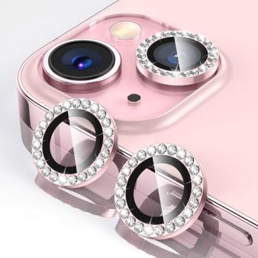 Imagem de Tensea Protetor de lente de câmera para iPhone 15/iPhone 15 Plus, protetor de tela de vidro temperado 9H, transparente HD, anel individual de metal para iPhone 15 6,1 polegadas/15 Plus 6,7 polegadas