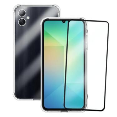 Imagem de Kit Capa Anti Impacto para Galaxy A06 com Película de Vidro 3D, Transparente, Proteção Contra Impactos