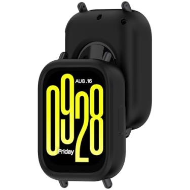Imagem de Disscool Capa compatível com Redmi Watch 5 Lite Soft Anti Drop Silicone Substituição Capas protetoras acessórios de relógio (preto)