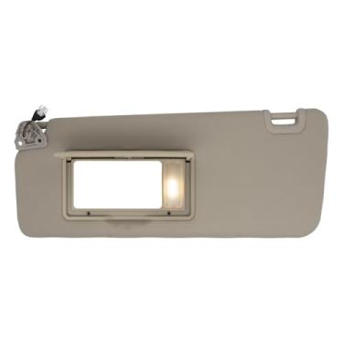 Imagem de NHILES Substituição da viseira solar do lado esquerdo do motorista serve para Nissan Titan 2016-2024 para-sol com luz 96401-EZ70B cor bege