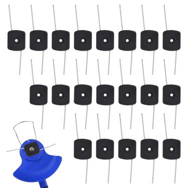 Imagem de 20pcs Cabeças Aparador Fio, Substituição Lâmina Aparador Grama Elétrico Furo 5,5mm Cabeça Corte Escova Arame Aço Ferramenta Acabamento Grama para Acessórios Roçadeiras Sem Fio (Preto)