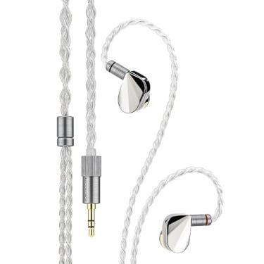 Imagem de Moondrop Fone de ouvido intra-auricular com driver dinâmico de 11 mm ilustre com plugue substituível de 3,5 + 4,4