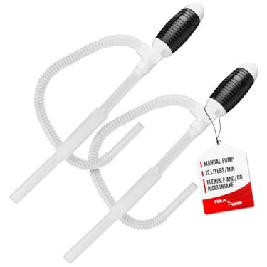 Imagem de TERA PUMP Bomba manual de combustível manual de 2 peças - Bomba de sifão para gasolina, diesel, produtos químicos, inseticidas - Taxa de transferência de 3 galões/minuto TRDPF25
