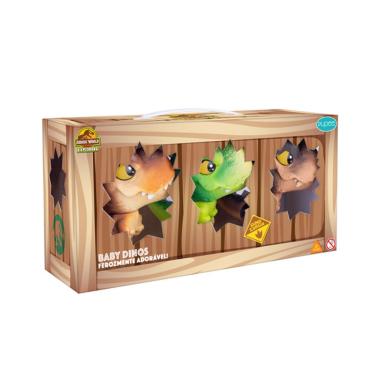 Imagem de Pack Jurassic World - Mini T-Rex Verde, Marrom e Preto - Baby Dinos - 1493 PUPEE BRINQUEDOS