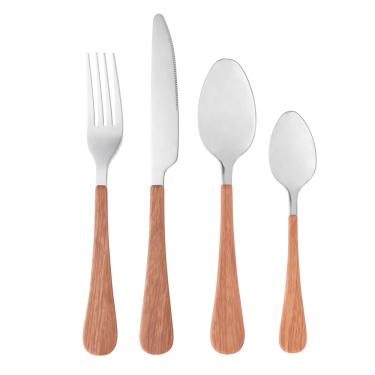 Imagem de Faqueiro Wolff Milão em Aço Inox e Cabo Amadeirado – 24 Peças