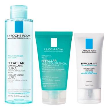 Imagem de La Roche-Posay Effaclar Kit - Hidratante Facial + Gel de Limpeza + Sol