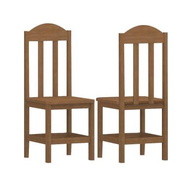 Imagem de 2 Cadeiras De Jantar Em Madeira Maciça Safira Mel Nemargi