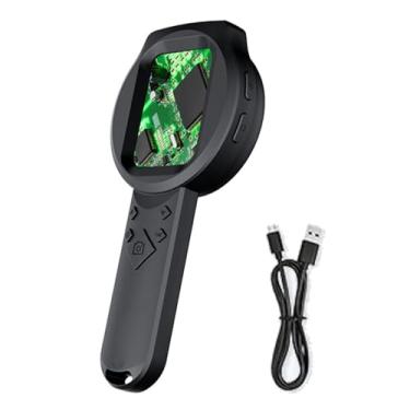 Imagem de Fafeicy 1000X Lupa, Com Luz Handheld Digital Lupa 2.8in HD IPS Tela 15 Luzes LED 12 Idiomas Suporte, para Leitura Moedas Jóias Degeneração Macular