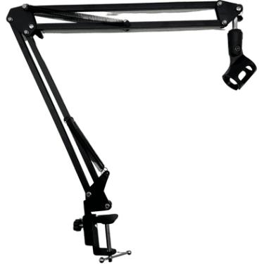 Imagem de Suporte Para Microfone De Mesa Profissional Ajustável Braço Articulado