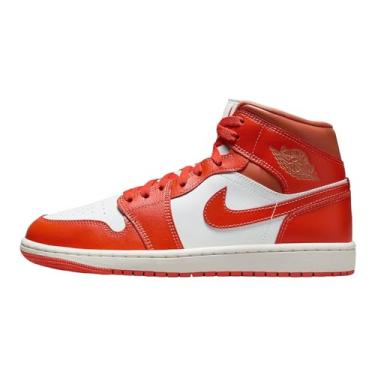 Imagem de Jordan Nike Air 1 Mid Feminino Summit Branco/Cosmic Clay Bq6472-108 7