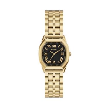 Imagem de Fossil Relógio feminino Harlow de aço inoxidável dourado com três ponteiros (modelo: ES5433)