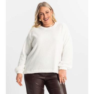 Imagem de Blusão Feminino Plus Size Secret Glam Bege, Plus G4, Bege