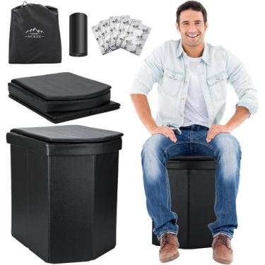 Imagem de Toalete portátil Sckee XL para acampar 42cm com bolsa