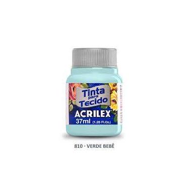 Imagem de Tinta de tecido Acrilex verde bebê 810 37ml