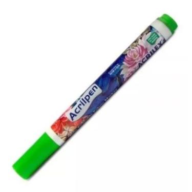 Imagem de Caneta Para Tecido Acrilpen Verde Folha Acrilex
