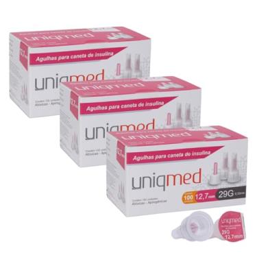 Imagem de Agulha para Caneta de Insulina 29G 12,7mm Uniqmed | Kit com 3 Caixas de 100 Unidades - Estéril, Bisel Ultrafin Trifacetado, Conforto e Precisão, Compatível com Todas as Canetas