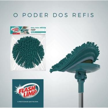 Imagem de Refil Para Mop Giratório Tira Pó Flash Limp Limpeza 6315 - Flashlimp