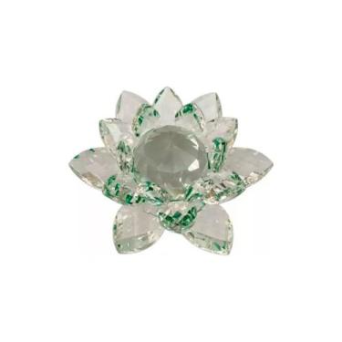 Imagem de Enfeite Decoração de Cristal Vidro Flor de Lotus Para Sala Quarto Cris