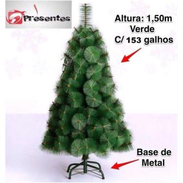 Imagem de Árvore De Natal Pinheiro Luxo Verde 1,50m C/ 153 Galhos - D'PRESENTES,